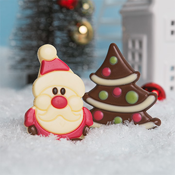 Detailgetreue Weihnachtsfiguren aus Schokolade