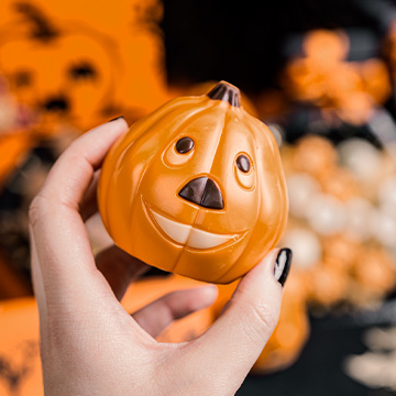 Schokoladen-Halloween-Kürbis