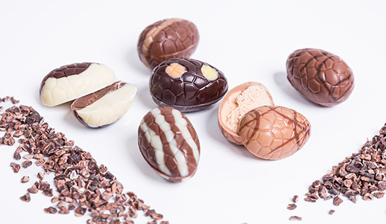 Pralinen in Ostereierform