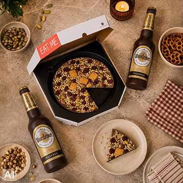 Bier- und Schokoladenpizza-Set
