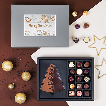 Weihnachten ChocoPostcard Maxi gold dessert verpackung
