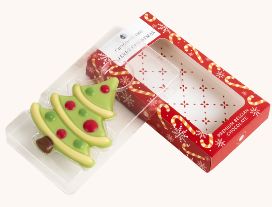 Besondere Eigenschaften - Weihnachtsbaum aus wei&szlig;er Schokolade