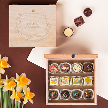 Osterpralinen-Set in dekorativem K&auml;stchen