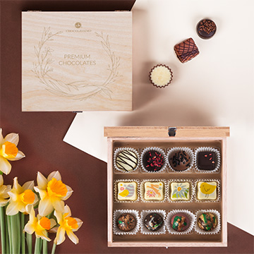 Osterpralinen-Set in dekorativem Kästchen