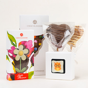 eine Schokoladentüte zum Schulanfang für ein mädchen mit einer Eulenpraline
