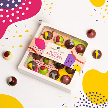 16 Schokoladenpralinen mit frischen Geschmacksrichtungen