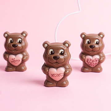 Liebesb&auml;ren aus belgischer Schokolade