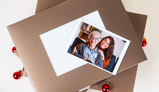 Ihr eigenes Foto auf einem Weihnachts-Set aus Schokoladenpralinen