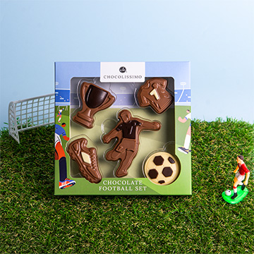 Fußball-Set aus belgischer Schokolade