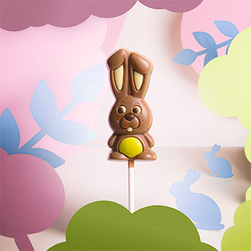 Gr&uuml;ner Schokoladenhase zu Ostern