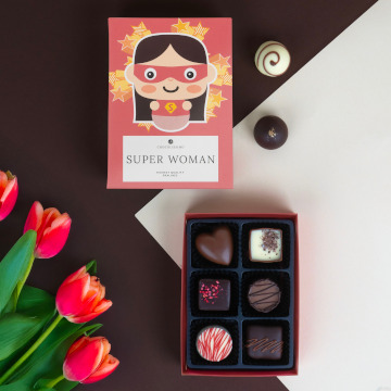 Schokoladenpralinen f&uuml;r eine Superfrau