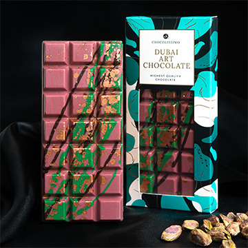 Pistazienfüllung in Dubai Ruby-Schokolade