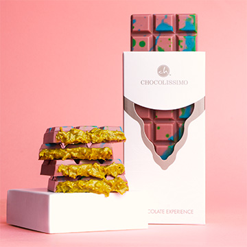 Pistazienfüllung in Dubai Ruby-Schokolade