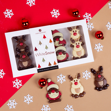 Schokoladenfiguren festlich arrangiert
