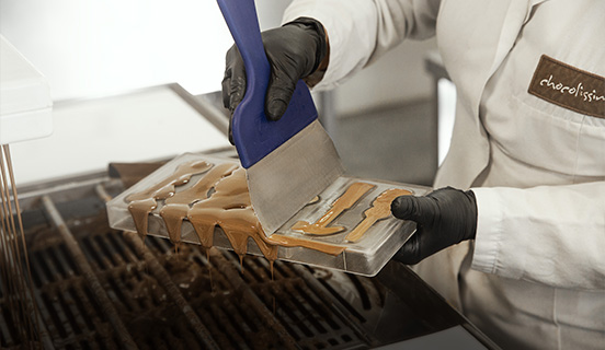 Schokoladenfiguren produziert aus belgischer Schokolade