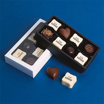 8 Pralinen mit beliebiger Grafik für B2B