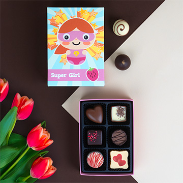 Set mit belgischen Pralinen mit Personalisierung für eine tolle Freundin