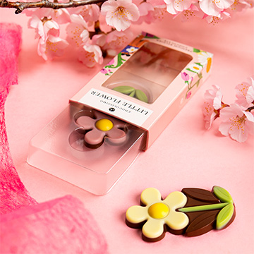 Schokoladen-G&auml;nsebl&uuml;mchen und -Tulpen in den H&auml;nden