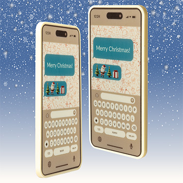 Ein weihnachtliches Smartphone aus belgischer Schokolade