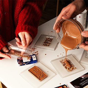 Gro&szlig;es Set zur Herstellung von Schokolade als Geschenk
