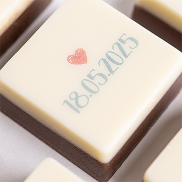 personalisierte Hochzeitsschokolade