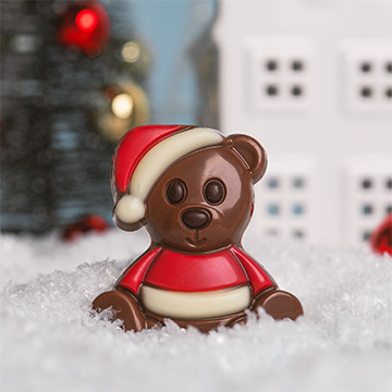 Bärchen und Pinguin aus Schokolade