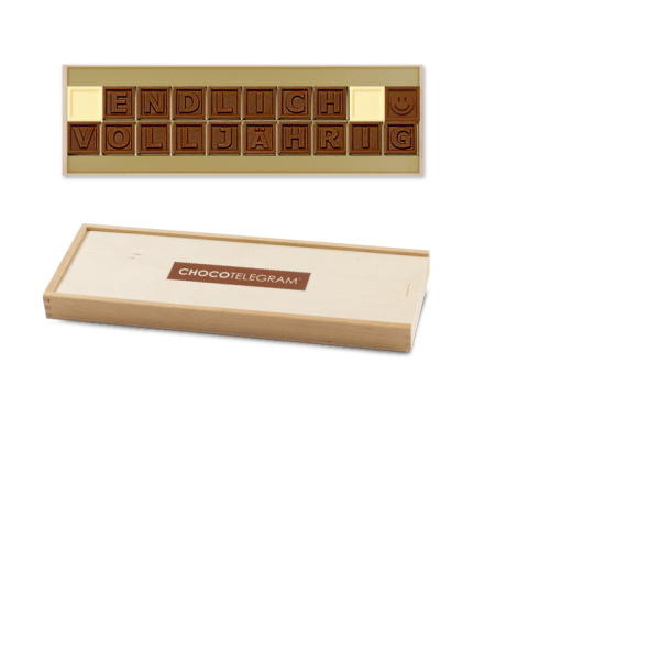 Schokoladentelegramm 18. Geburtstag - Endlich Volljährig ChocoTelegram | Chocolissimo