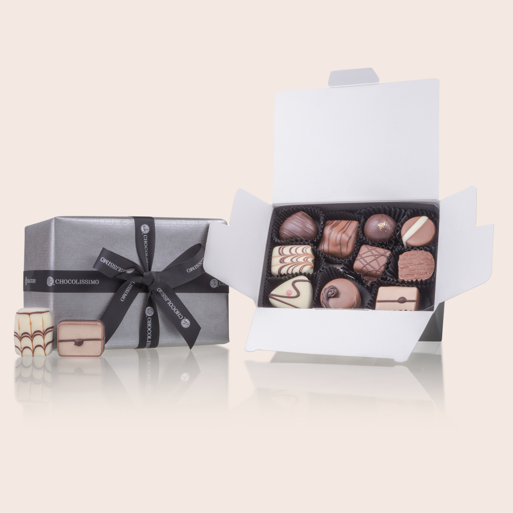 Pralinen 10 Stück Männer - Ballotin Supreme Geschenk für Männer belgische Schokolade | Chocolissimo