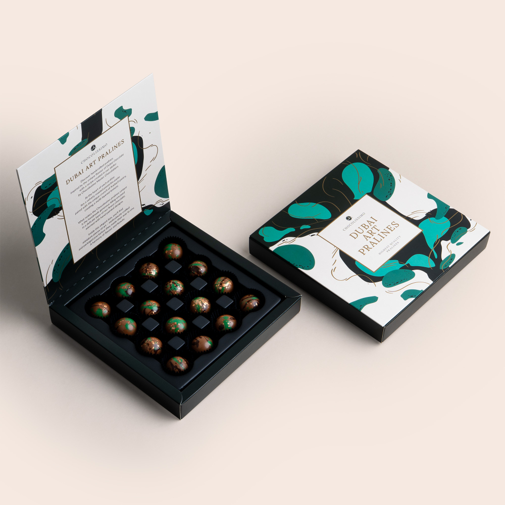 Dubai Pralinen zum Geburtstag - Dubai Schokolade mit Füllung - Dubai Art Pralinen Premium Geschenk | Chocolissimo