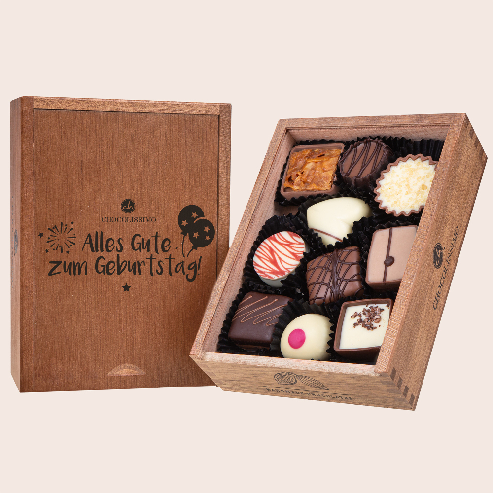Pralinen zum Geburtstag - Elegance Schokoladen-Pralinen - Premium Geschenk Frau | Chocolissimo