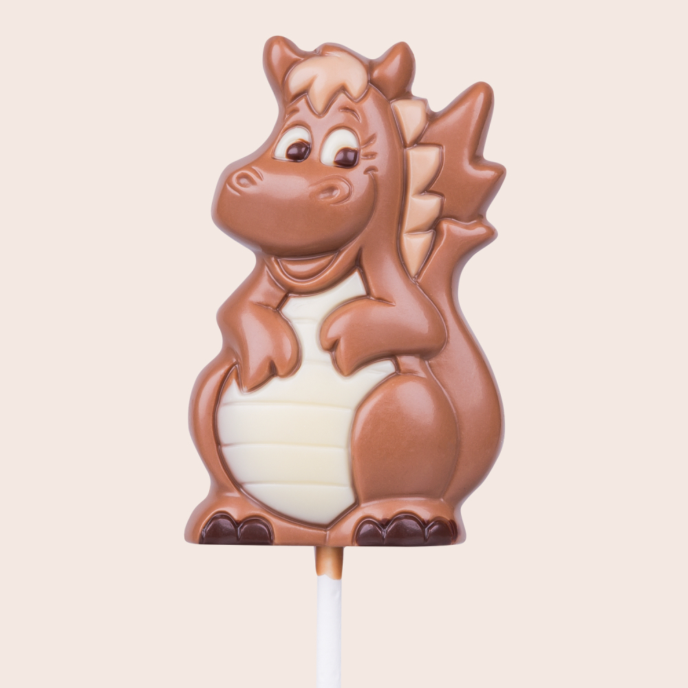 Lollipop Drache - Schoko-Lollipop Drachen-Form für Kinder Geschenk | Chocolissimo
