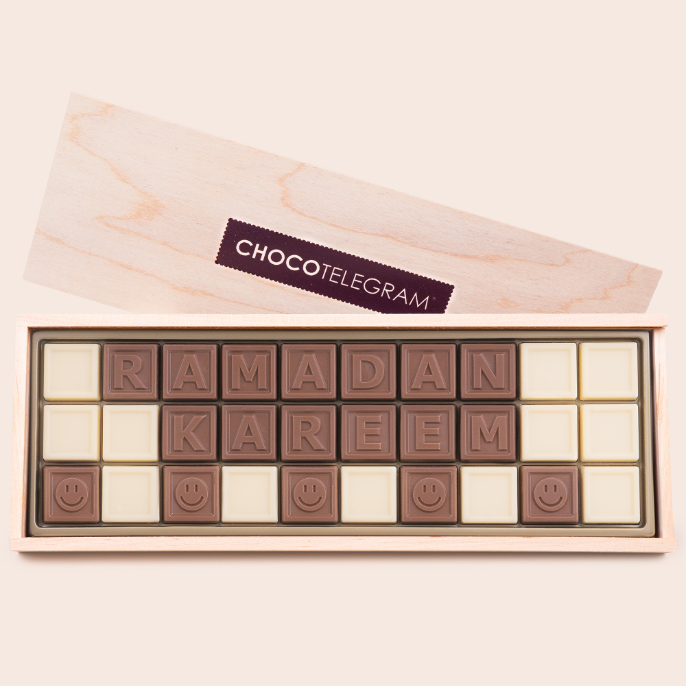 Schokoladentelegramm Ramadan - Ramadan Kareem ChocoTelegram personalisierbar | Chocolissimo