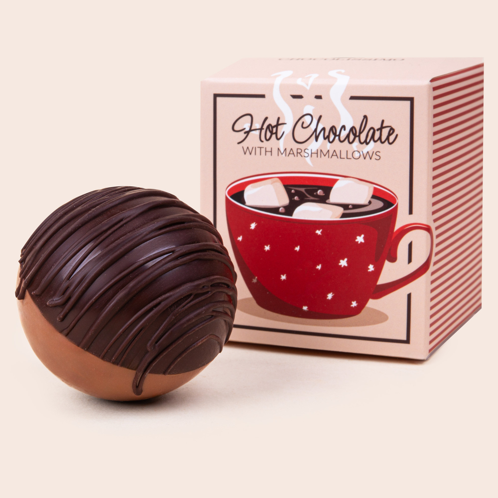 Schokoladenkugel mit Marshmallows | online kaufen - Chocolissimo