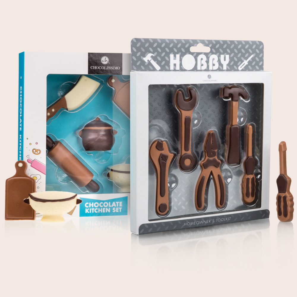 Schokoladen Geschenkset Kochen - Set Kochutensilien und ChocoToolkit Geschenk für Frauen | Chocolissimo