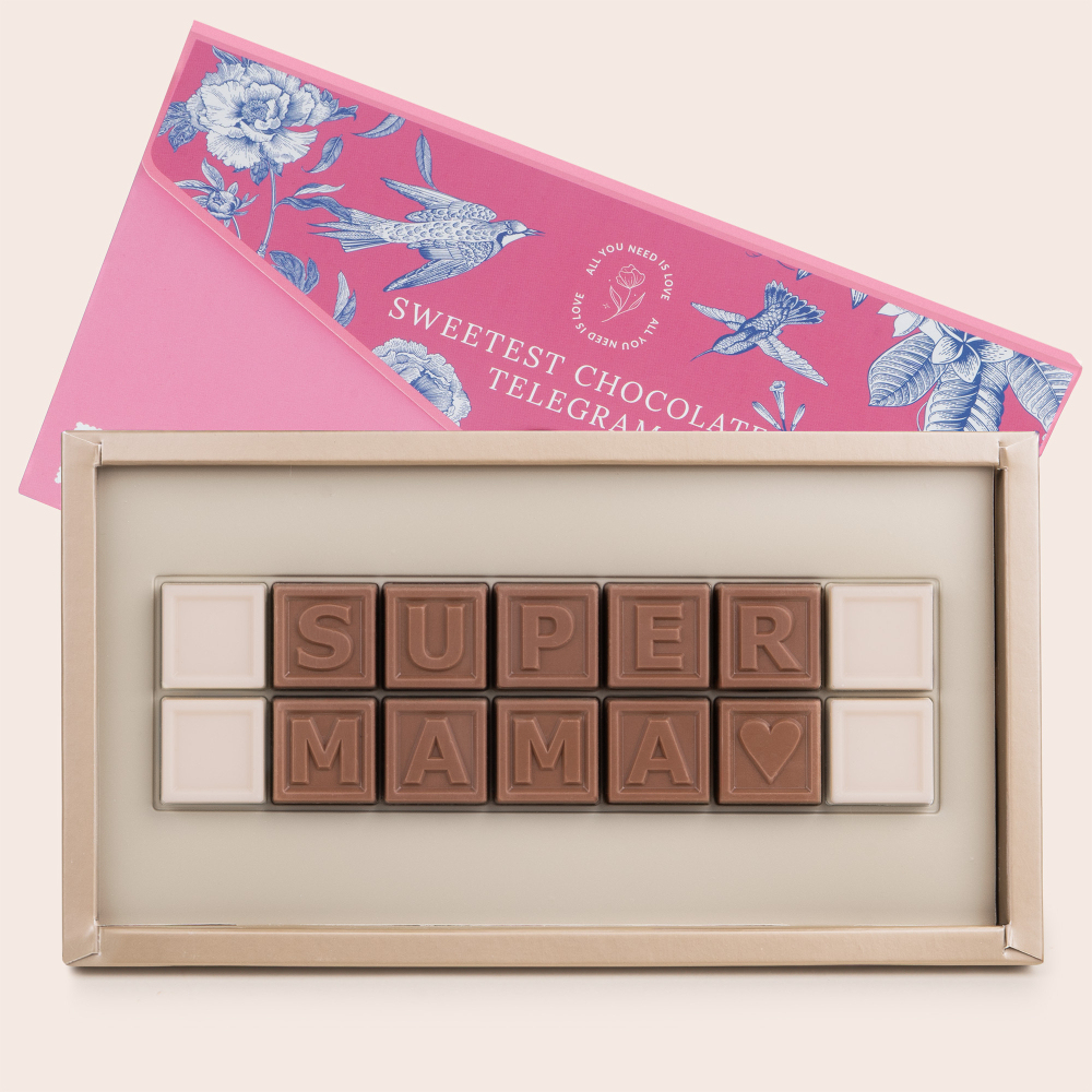 Schokoladentelegramm Muttertag - Super Mama DE zum Muttertag | Chocolissimo