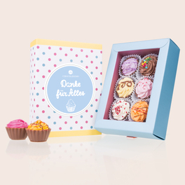 6 Cupcake-Pralinen - Danke