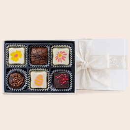 6 Pralinen mit Osteraufdruck White L