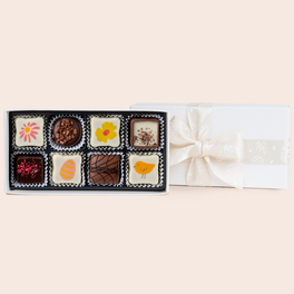 8 Pralinen mit Osteraufdruck White XL