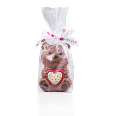 Bärchen aus Schokolade für Valentinstag in der Verpackung