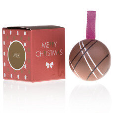Weihnachtskugel Single Vollmilch - Schokoladenkugel zum Aufhängen