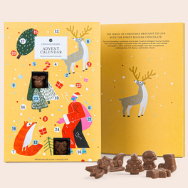 Adventskalender mit Schokoladenfiguren für Kinder