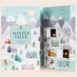Winter Tales Pralines & Neapolitans - Adventskalender mit 12 Pralinen und 12 Schoko-Täfelchen 