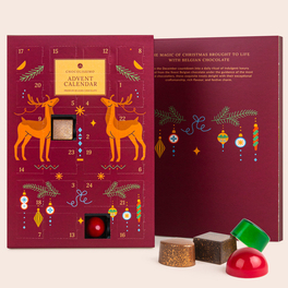 Adventskalender mit Pralinen und Figuren