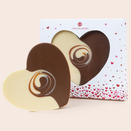 ChocoHerz Duett - Tafel aus wei&szlig;er und Zartbitterschokolade