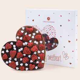 ChocoHerz mit Himbeeren, Zuckerherzen