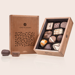 ChocoRoyal Mini - 10 Pralinen in Holzkiste