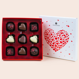 Love Chocolates Pralinen und die Verpackung