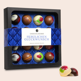 Pralinenset "Herzlichen Gl&uuml;ckwunsch"