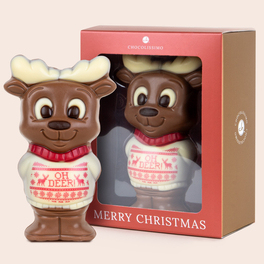 ChocoRentier mit weißem Pullover - Schokolade