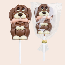 Schokoladen Lollipop Hund